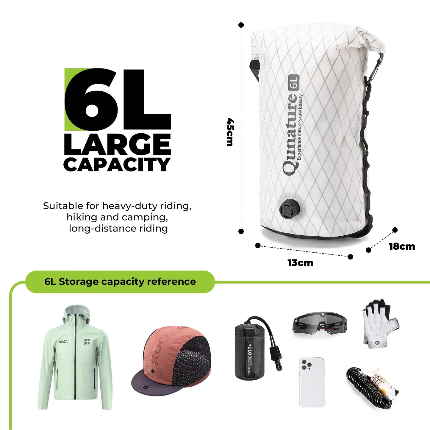 Waterproof Compression Bag for Bikepacking 6L/12L