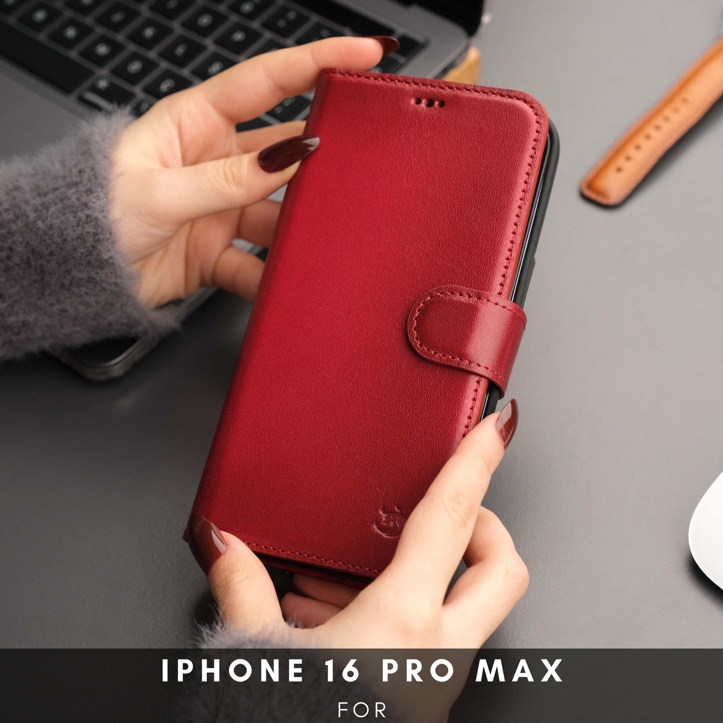 Casper iPhone 16 Pro Max Wallet Case Leather MagSafe