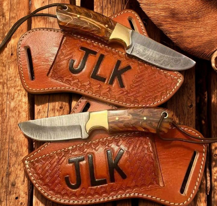 Fixed Blade Ranch Knife with Cross Draw Sheath 8"