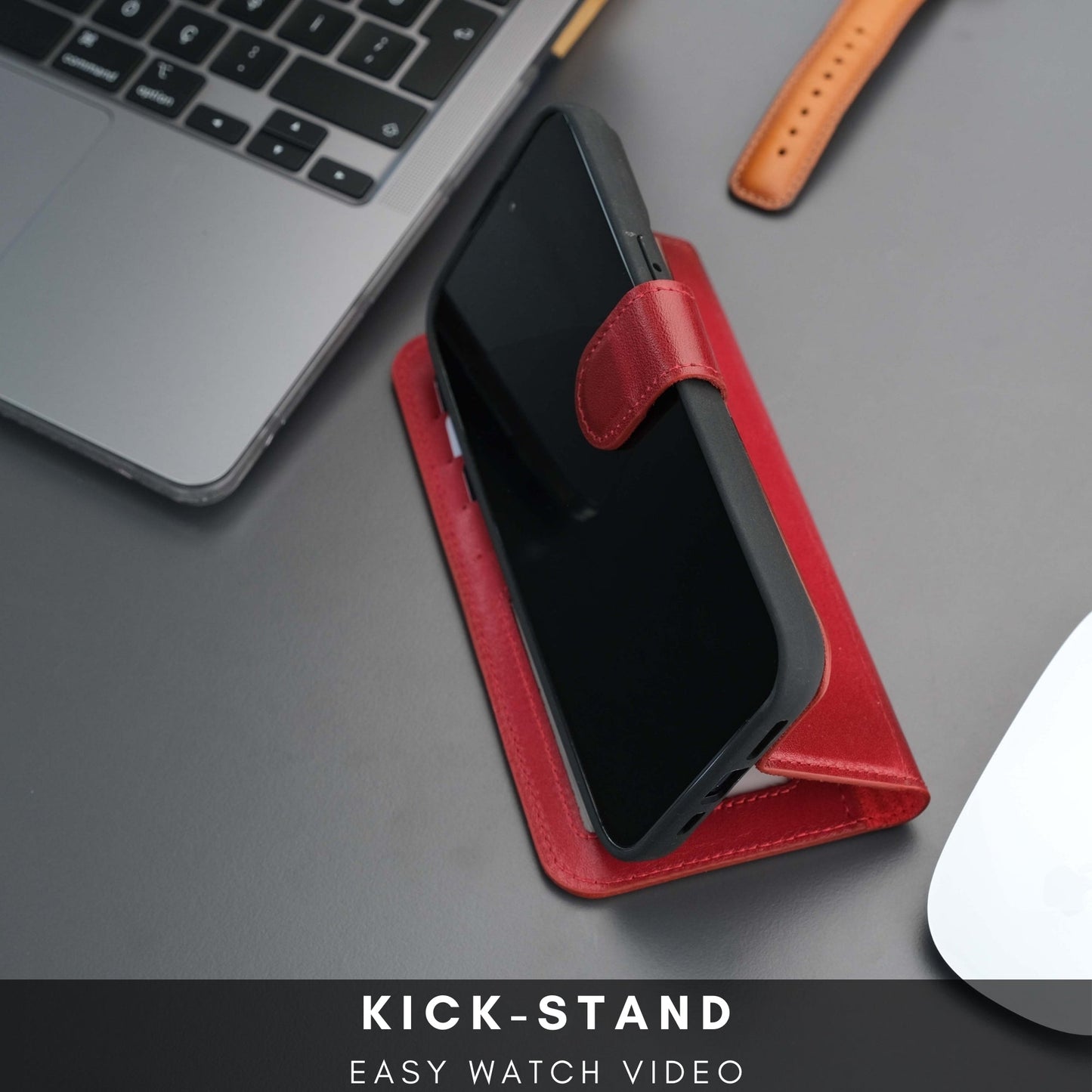 Casper Leather iPhone 15 Pro Wallet Case | Detachable MagSafe Compatible RFID Protection