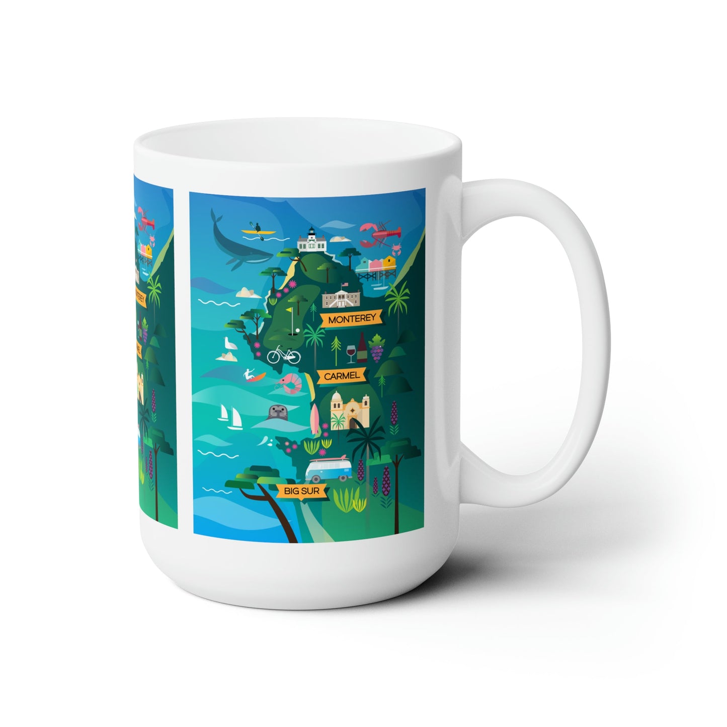 Monterey + Carmel Ceramic Mug 11oz or 15oz