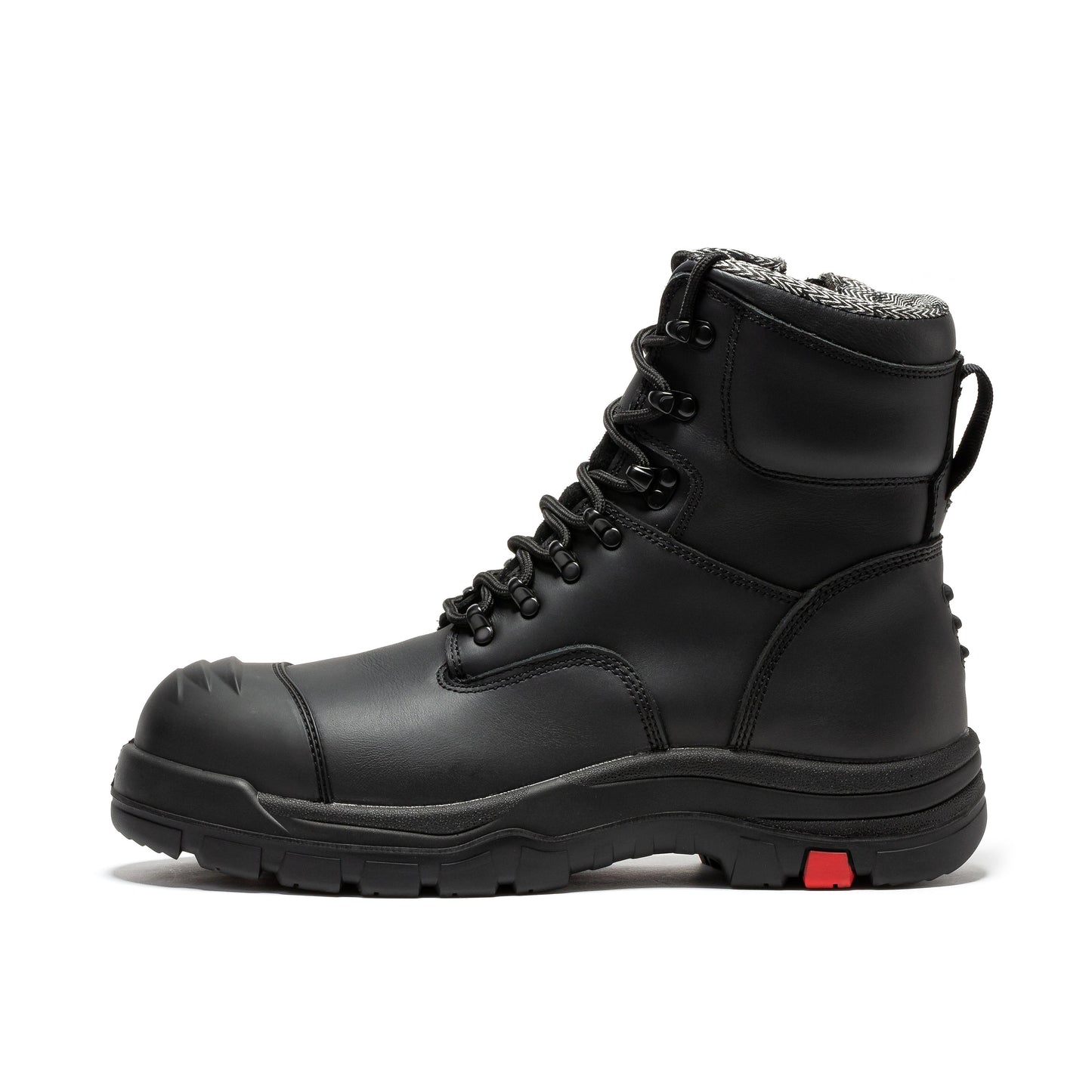 ROCKROOSTER Roslyn Black 7 inch Zip-sided Composite Toe Leather Work Boots CP245Z