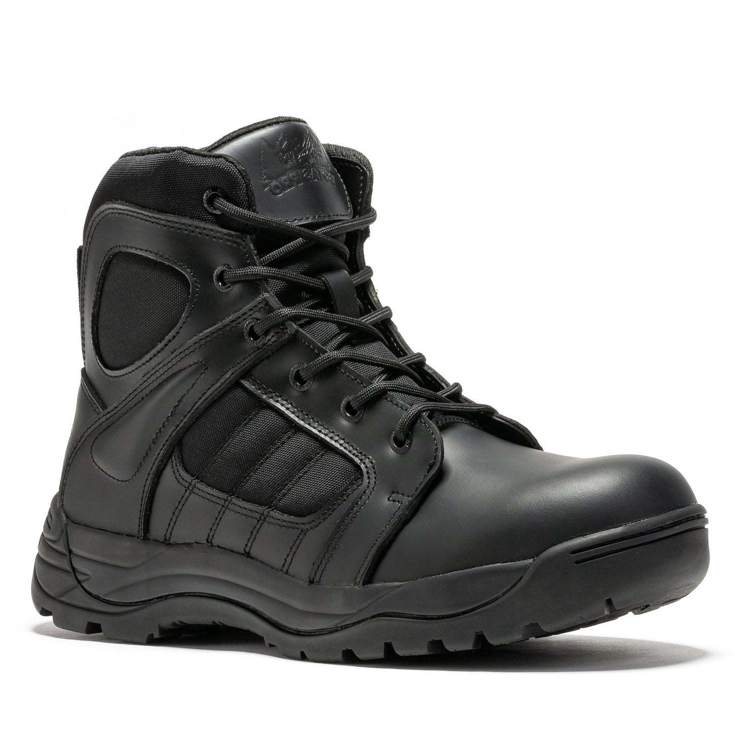 Botas Pro Black Men's 6 inch Side Zipper Rubber Sole Tactical Boots BMP111BK