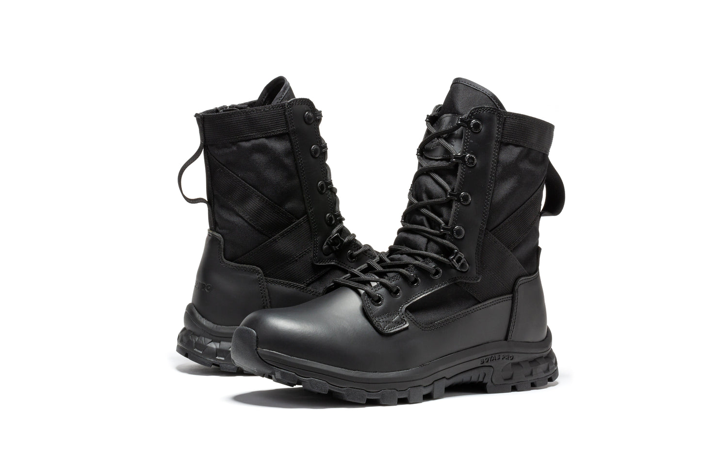 Botas Pro Black Men's 8 inch Side Zipper Military Tactical Boots BP401BK