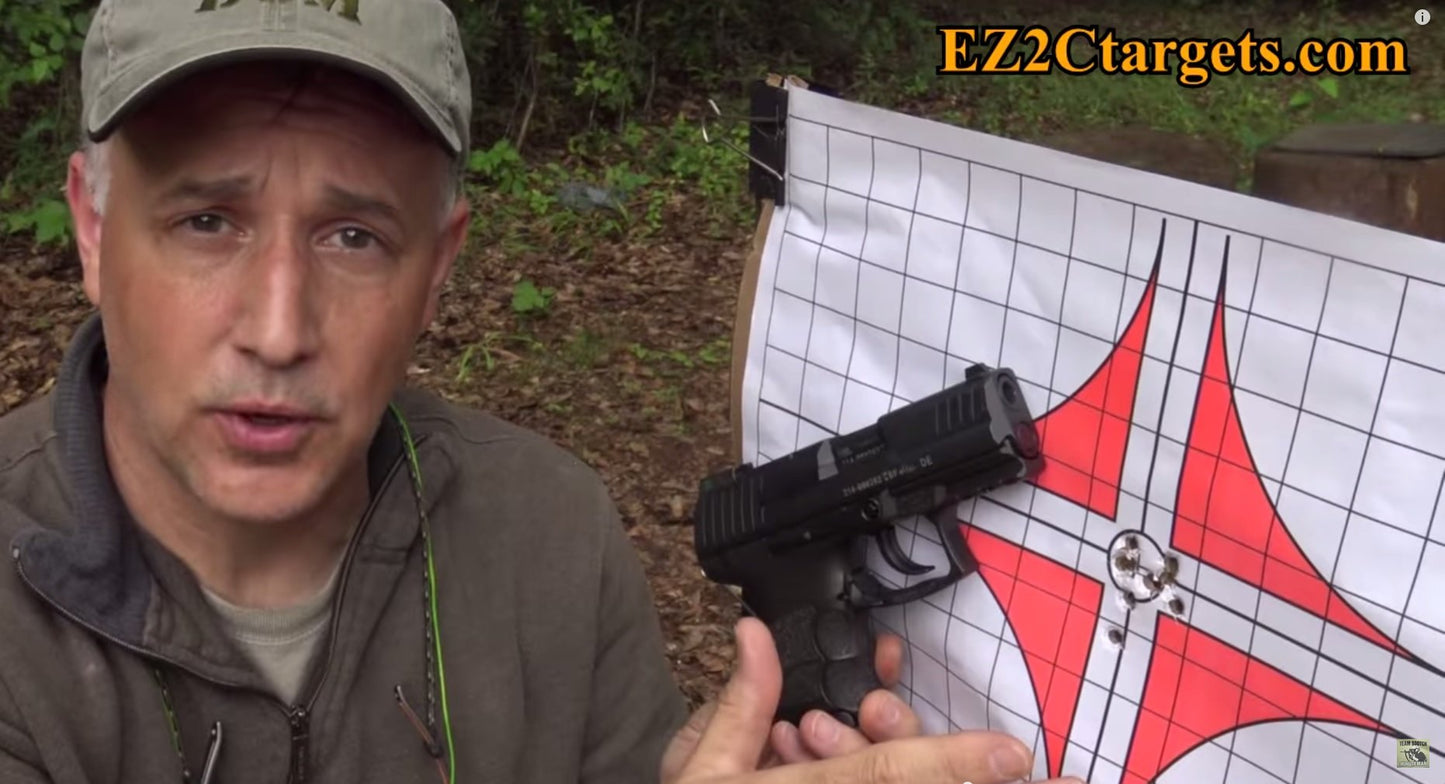 EZ2C Targets Style 10: Rifle Scope Sight in Paper Target 11”x17” USA MADE