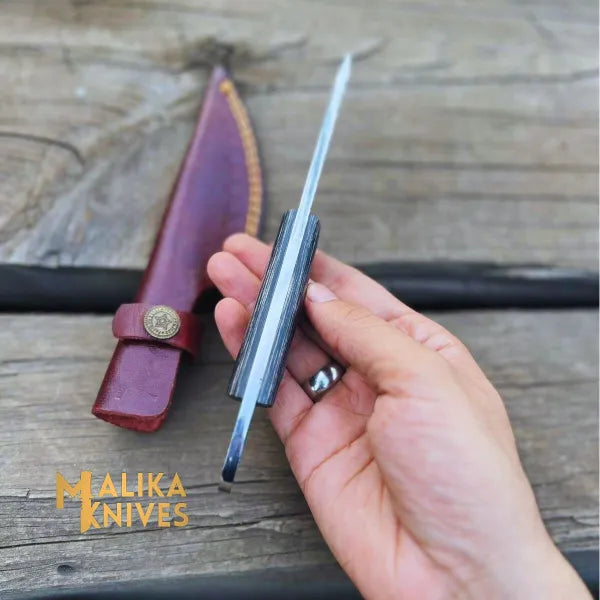 RingTail Hunting Knife - Black Pakka Wood Handle - Sleek Design - Ultimate Outdoor Companion-0326