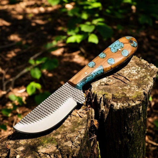 Wyoming Knife Blade – 4" Handmade Rasp Steel Hunting Knife