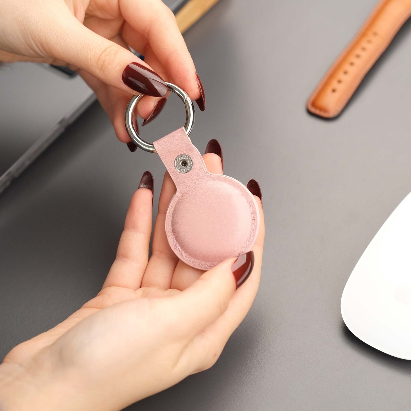 Saratoga Leather AirTag Holder