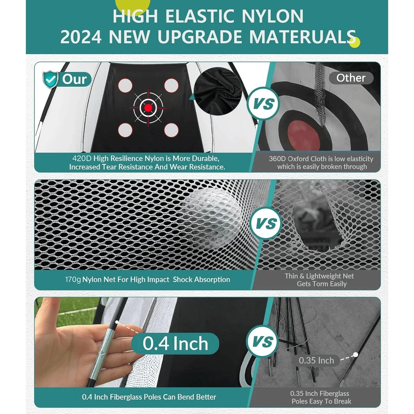 10x7FT Golf Practice Net with Mat & Target – Backyard Driving & Chipping Aid