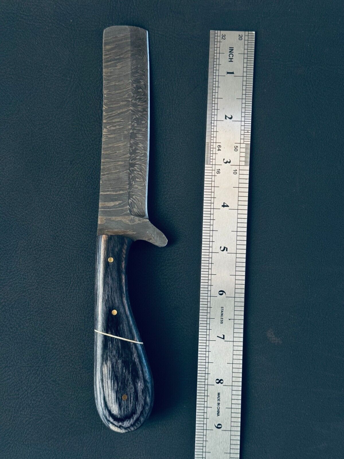 Handmade Damascus Steel Calf Cutter Knife with Pakkawood Handle - 5" Blade