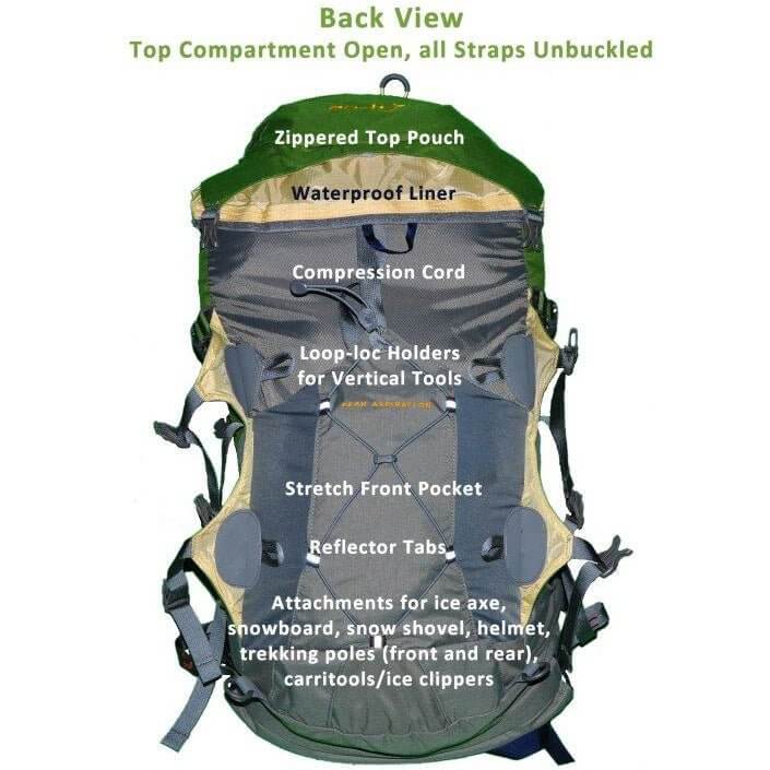 50 or 60 Liter Aarn Peak Aspiration Backpack  SCY-Dist.com