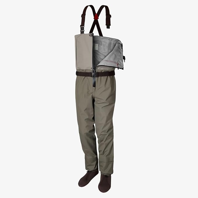 Redington Mens Escape Zip Up Waders - Chest-High Fly Fishing Waders - Waterproof Wader for Men - Boulder/Slate - Medium