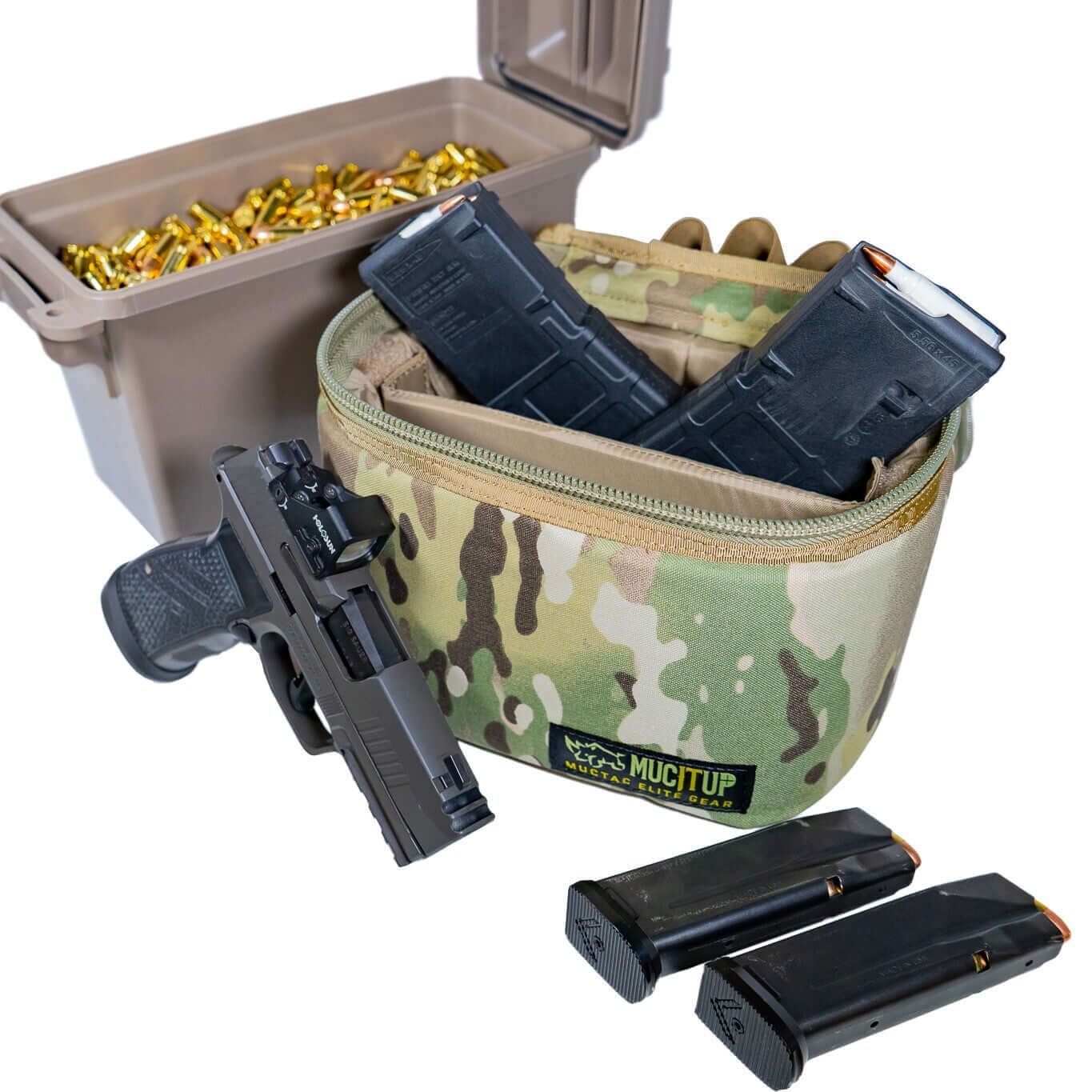 MUCITUP MUCTAC Ammo Dump Bag 1000D Nylon Multiuse Case with Mag & Gear Storage