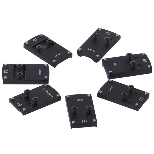 Red Win Pistol Sight Mount Bases - Glk, 1911, Sig, Beretta, Springfield, HK