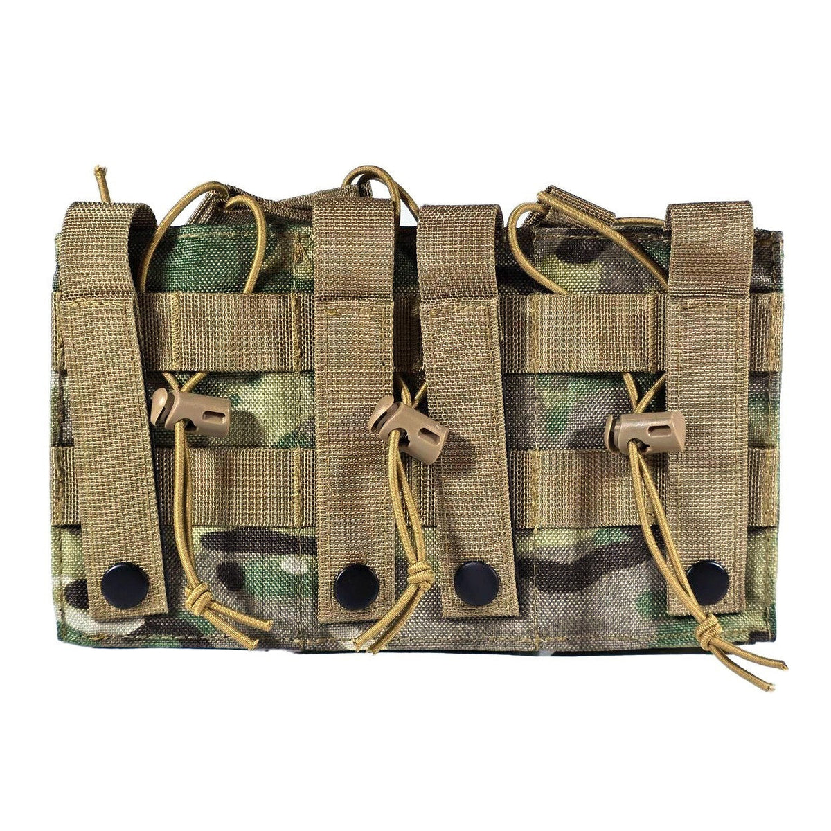 MUCTAC Kangaroo Triple Mag Pouch MOLLE 5.56 & 9mm 1000D Nylon Black