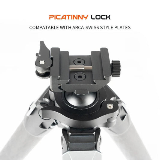 Linkogear Carbon Fiber Tripod – Picatinny/Arca, 64" Max, 66lb Capacity - Black