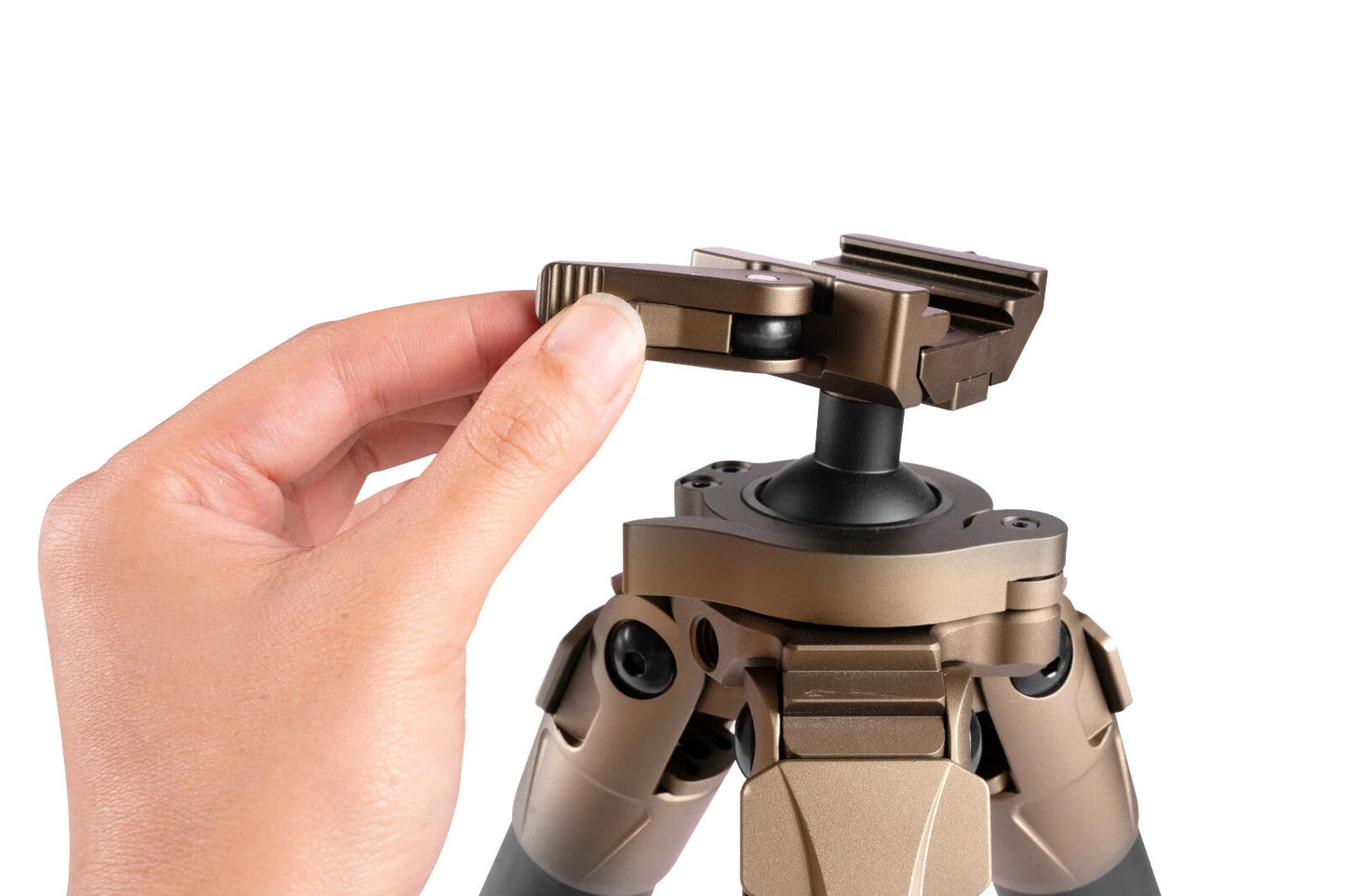 Linkogear Carbon Fiber Tripod – Picatinny/Arca, 64" Max, 66lb Capacity - Brown