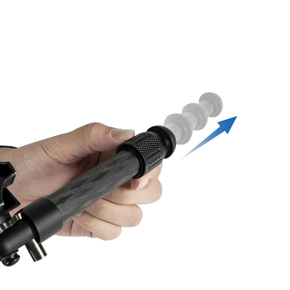 Linkogear HB-C02M Bipod – Brown, Carbon Fiber, Quick-Detach, 7-10” Adjust