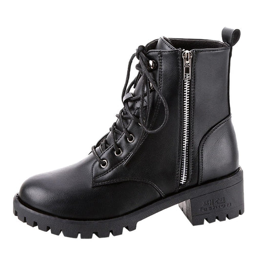 Ladies Vintage Combat Boots - Stylish and Durable Footwear for Every Occasion