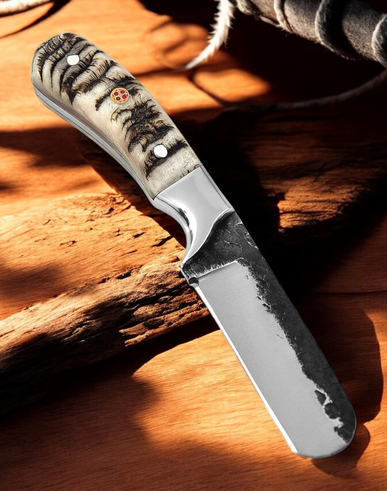 Custom Handmade Bull Cutter Knife – 7" High-Carbon Steel