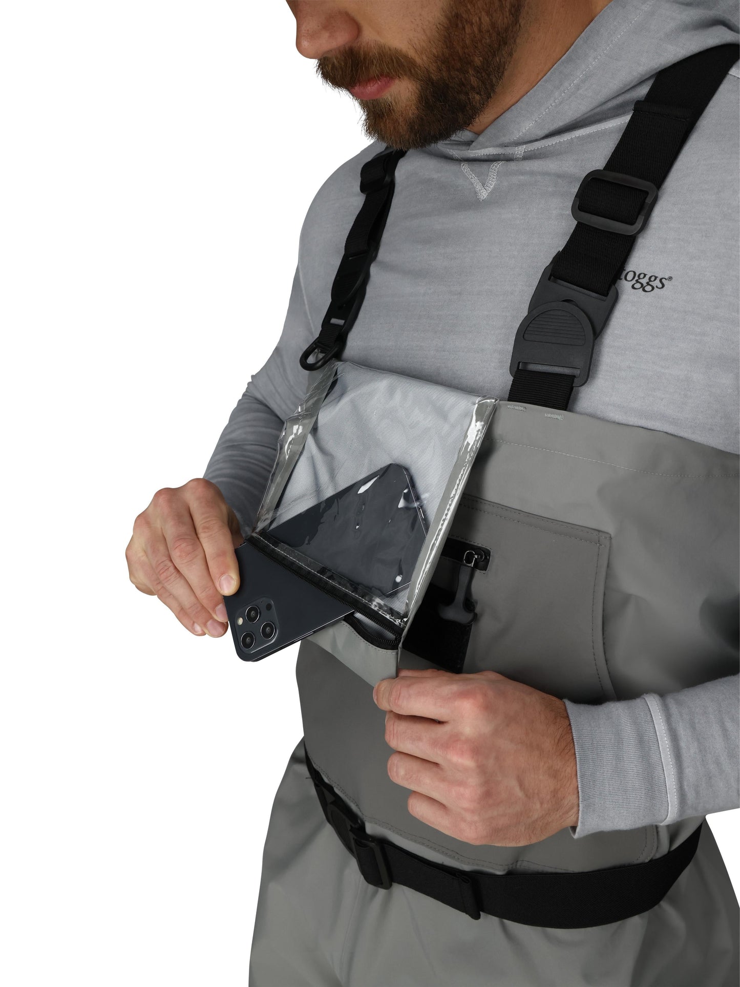 Men's Hellbender PRO Bootfoot Lug Sole Chest Wader | Gray