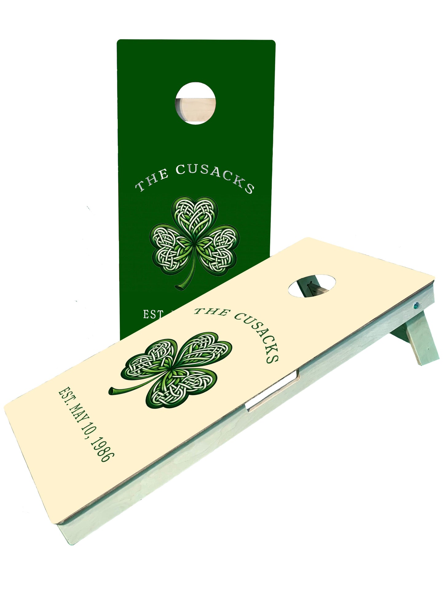 Custom Irish Family Cornhole Boards