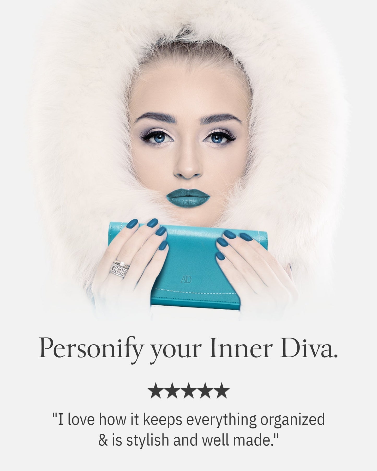 Accordion Clutch With Removable Checkbook Holder