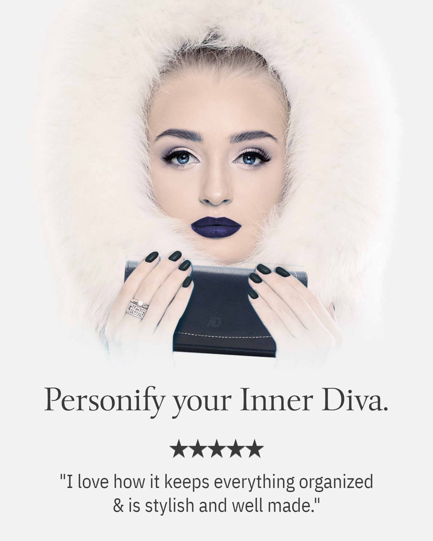 Accordion Clutch With Removable Checkbook Holder