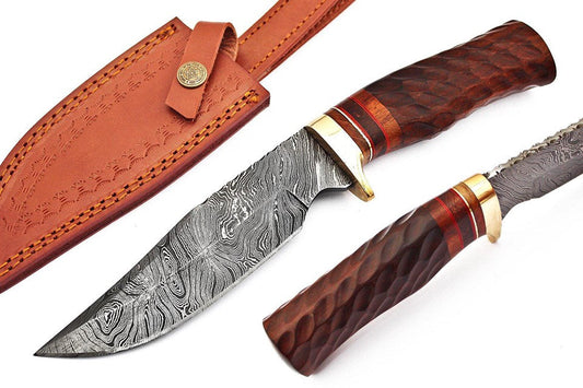Custom Handmade Damascus Hunting Knife