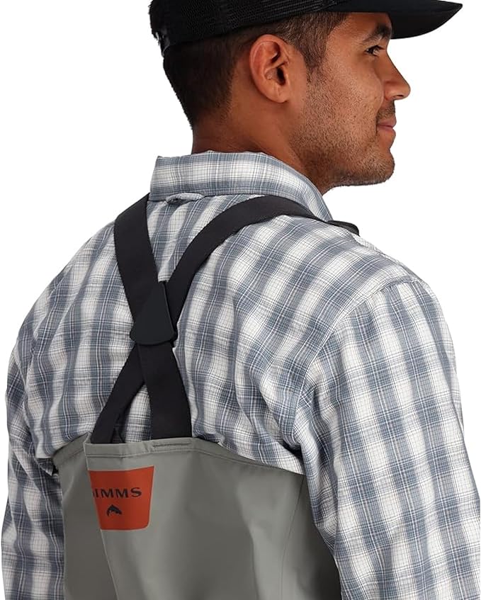 Simms Mens Freestone Stockingfoot Chest-High Fishing Waders - Durable Breathable Performance-Driven Waterproof Waders Smoke (Large 9-11 Foot)