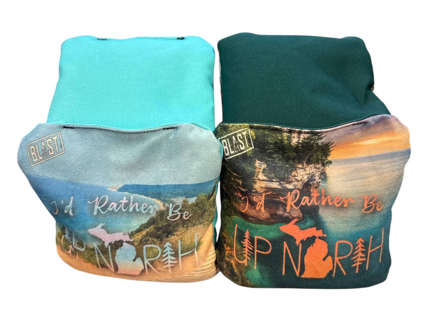 Up North Lake Michigan All Weather Slick and Stick CORNHOLE Bags