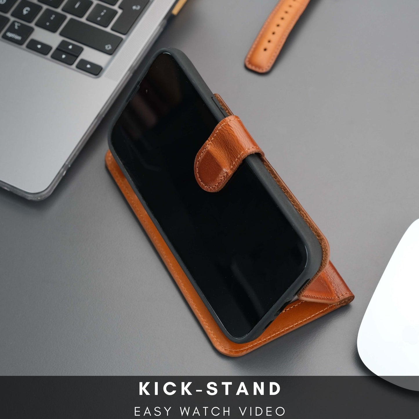 Casper Leather iPhone 15 Plus Wallet Case | Detachable MagSafe Compatible RFID Protection