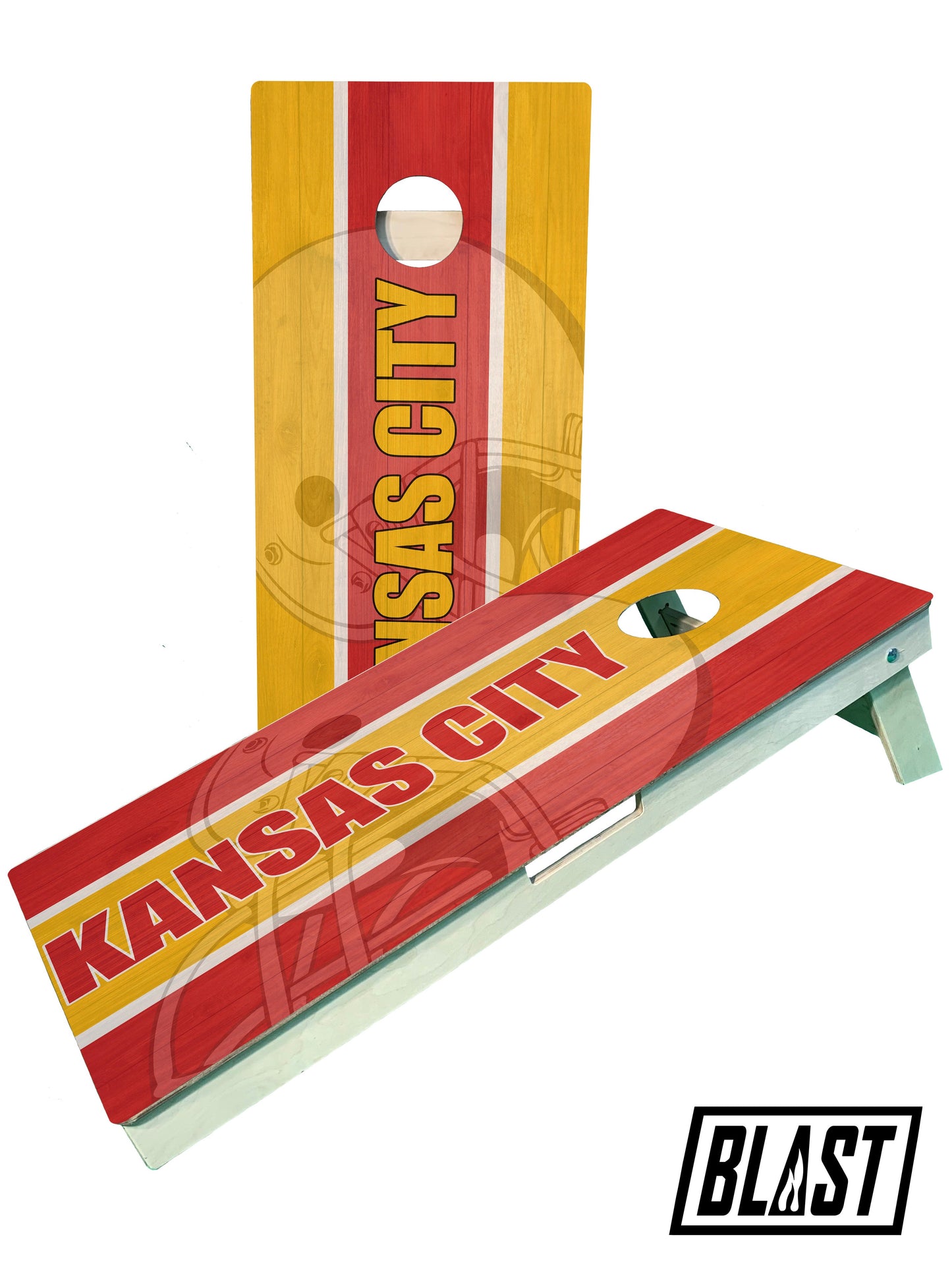 Kansas City Football Team Pro Style Cornhole Boards ACL regulation