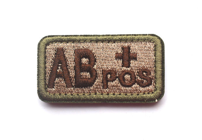 Embroidered Tactical Blood Type Patch - Essential Velcro ID for First Responders