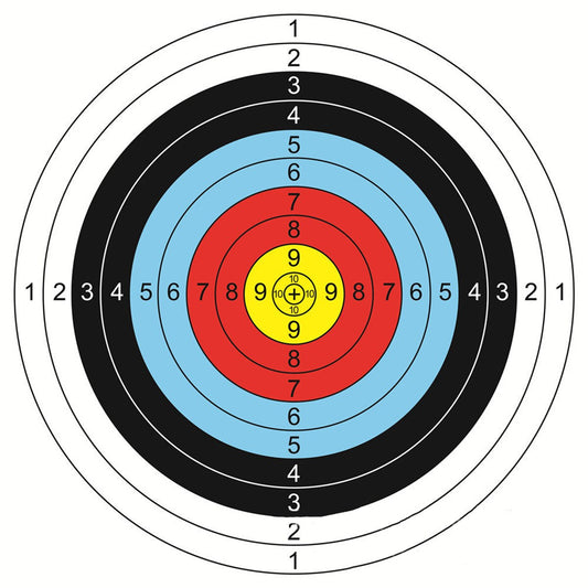 New 30pcs 40*40 cm Archery Shooting Target Paper Bow Hunting Archery Kit Standard Full Ring Single Spot Shooting Training Paper