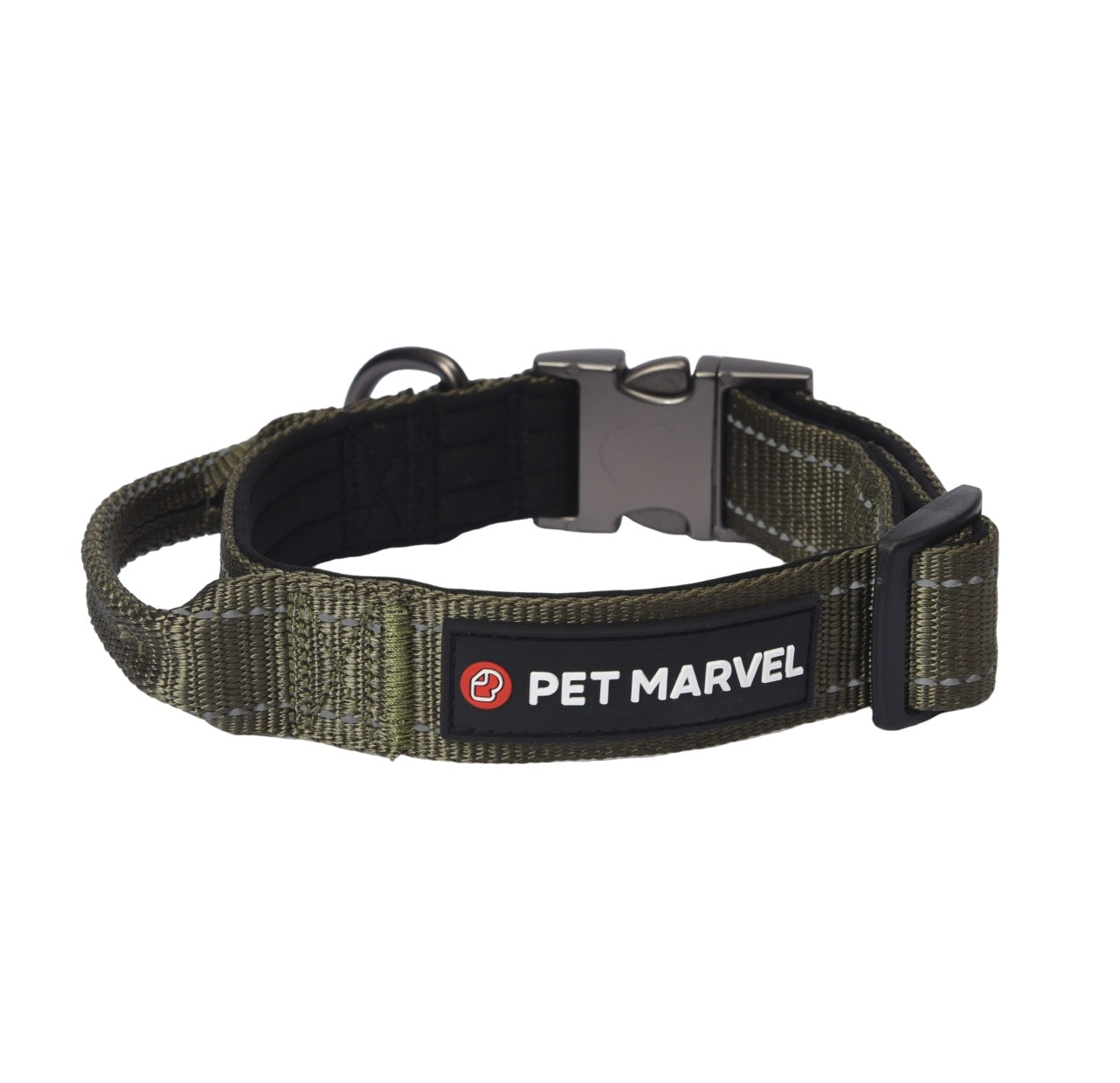 PET MARVEL High Performance Tactical Dog Collar with Handle - 1.25 In Wide