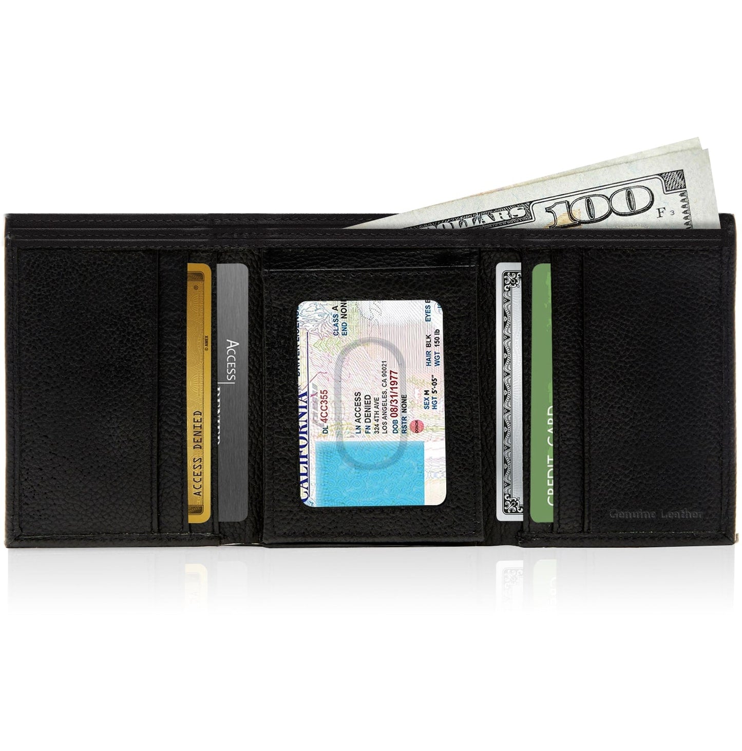 Trifold Wallet With Flip-Up ID