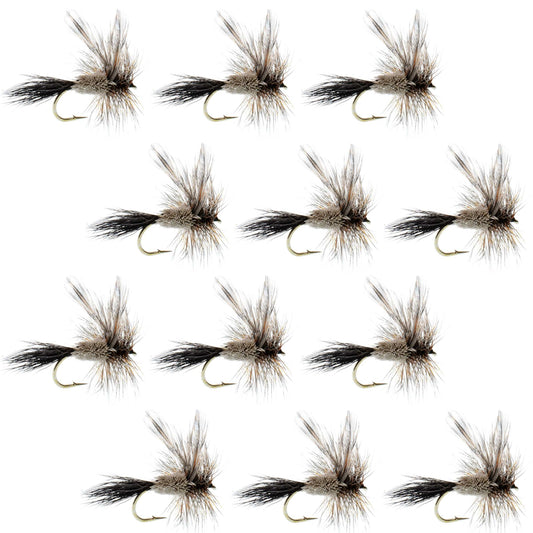 Barbless Adams Irresistible Classic Dry Fly - 1 Dozen Flies Hook Size 10