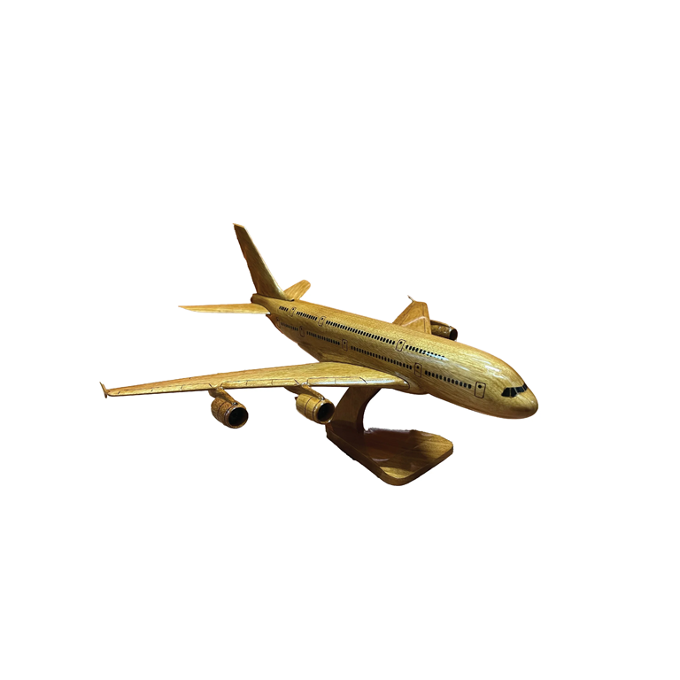 Airbus 380  Mahogany Wood Desktop Model