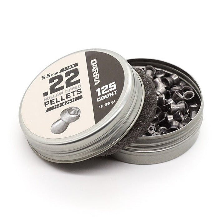 Bowie Hollow Tipped .22 Caliber Pellets - 125 Count