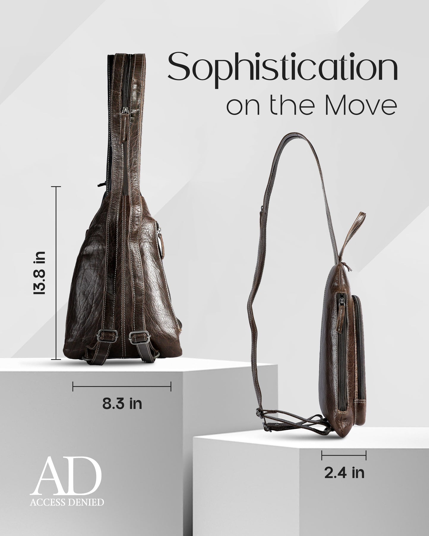 Genuine Leather Bikers Sling Bag