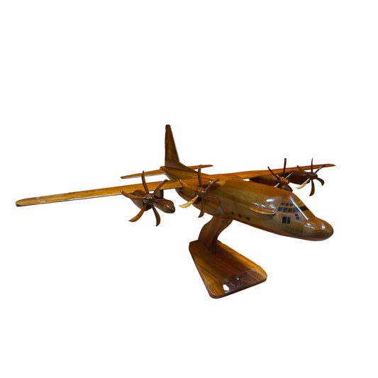 C-130 ( C130 ) Hercules Mahogany Wood Desktop Airplane Model