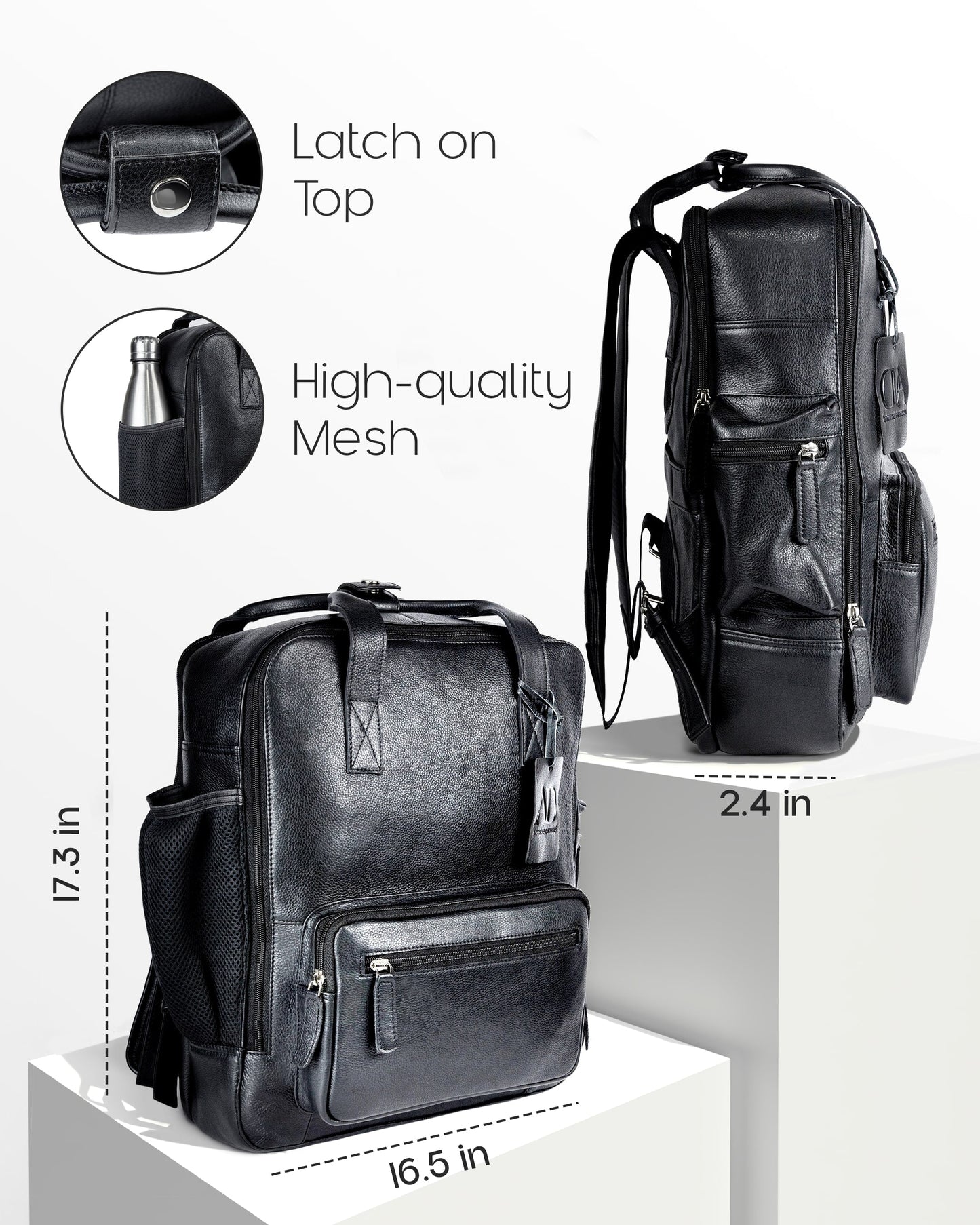 Genuine Leather Laptop Backpack