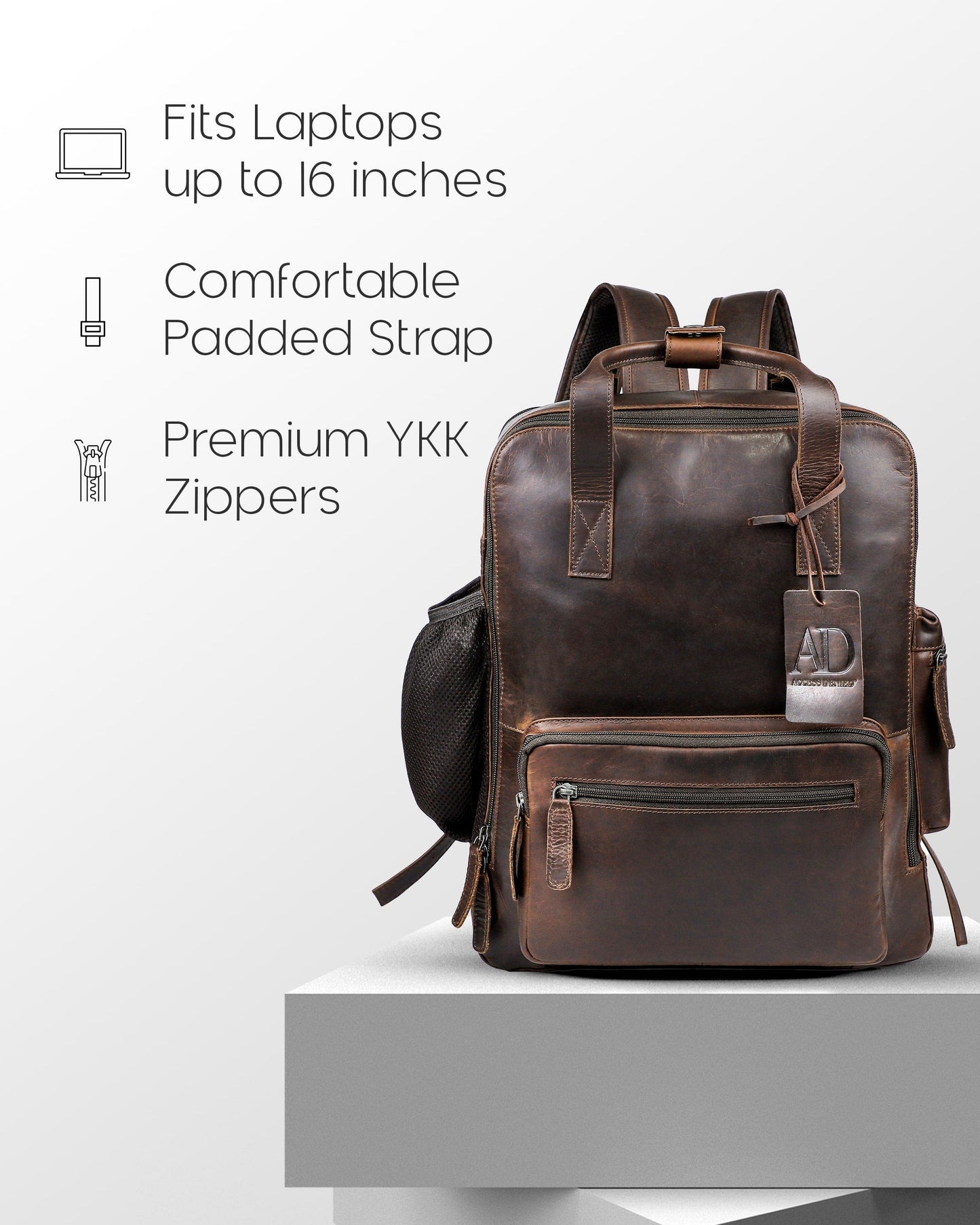 Genuine Leather Laptop Backpack