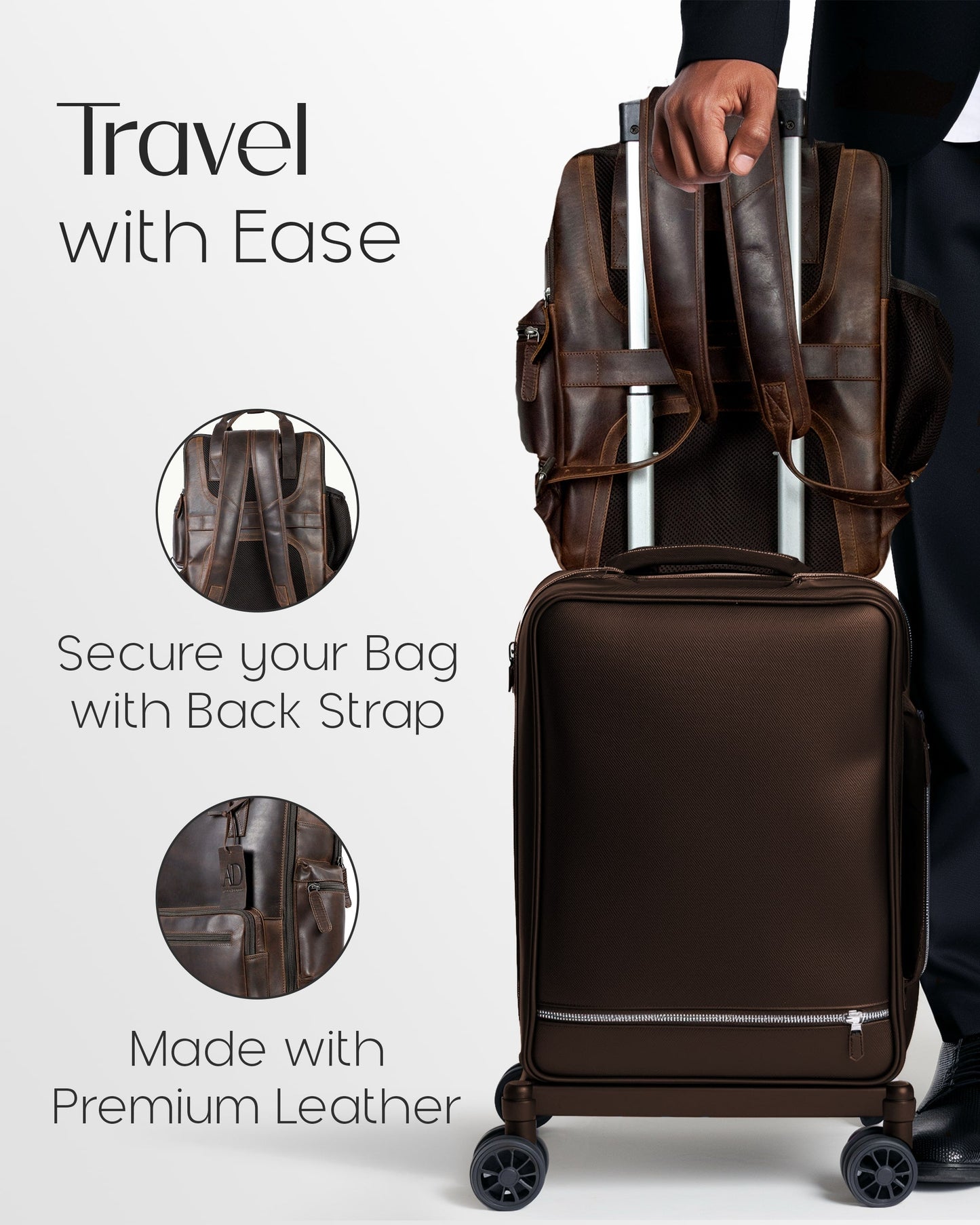 Genuine Leather Laptop Backpack