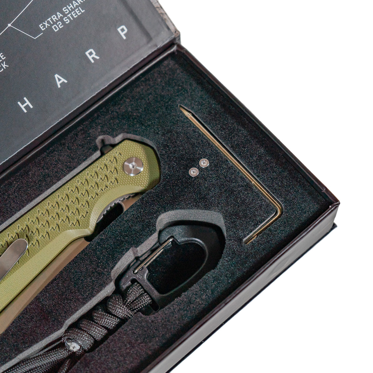 MUCTAC Ceros - Folding EDC | D2 Steel | OD Green G10 Handle | Liner Lock Design