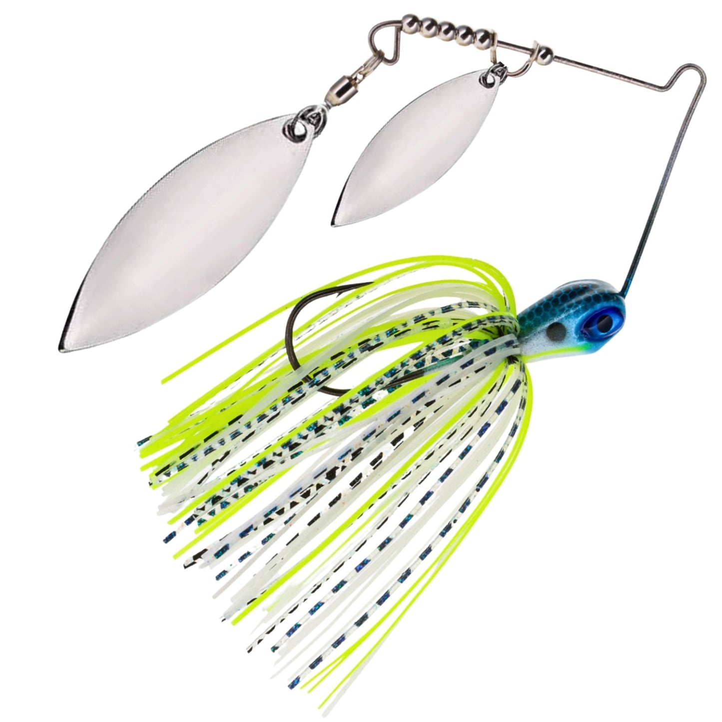 Reaction Tackle Lead Spinnerbait Jigs – 3-Pack, Double Willow Blade - New