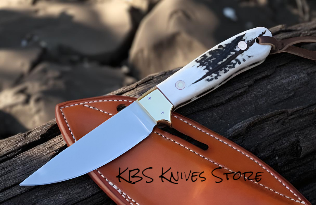 Custom 3.5 Inch Cowboy Knifes - D2 Steel Blade with Antler Horn Handle