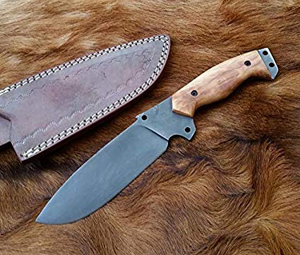 Custom Handcrafted Full Tang 1095 High Carbon Steel Camping Knife