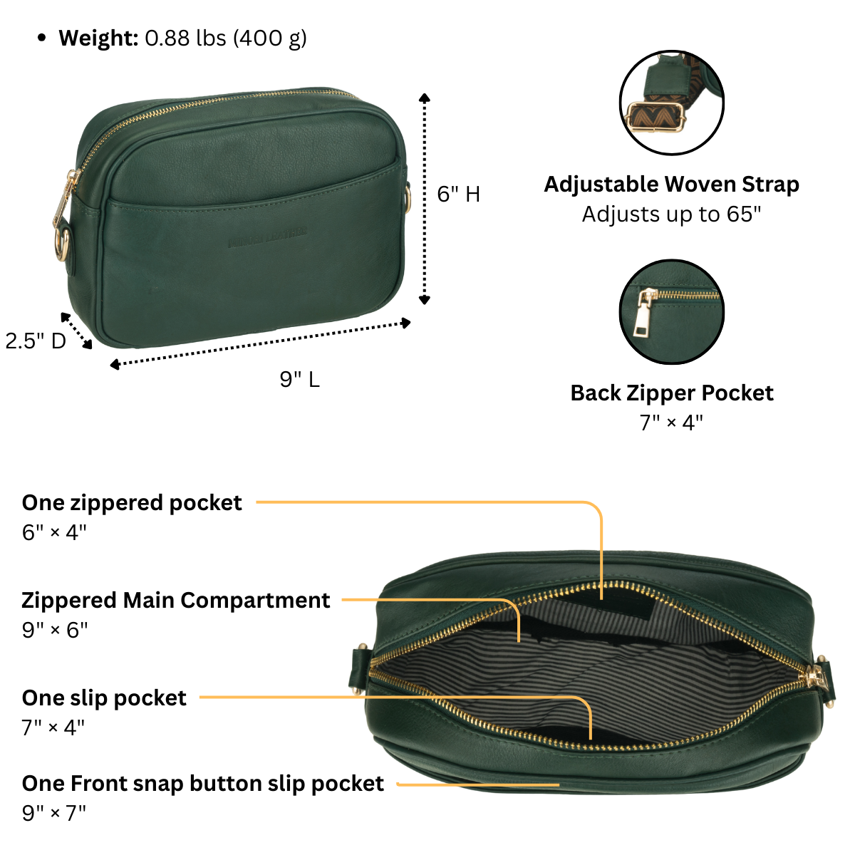 Evelyn Crossbody Bag Forest Green